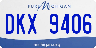MI license plate DKX9406