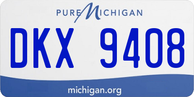 MI license plate DKX9408