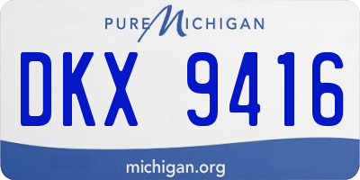 MI license plate DKX9416