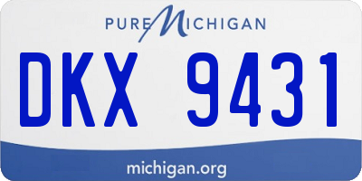 MI license plate DKX9431