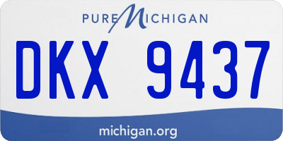 MI license plate DKX9437