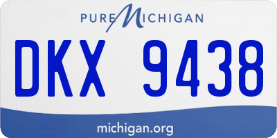 MI license plate DKX9438