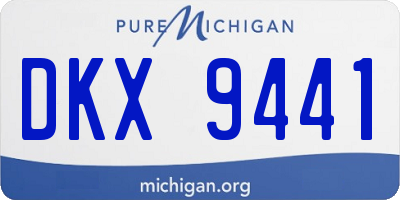 MI license plate DKX9441