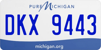 MI license plate DKX9443