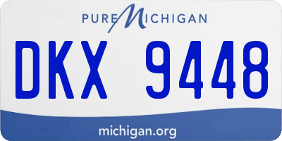 MI license plate DKX9448
