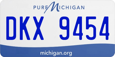 MI license plate DKX9454
