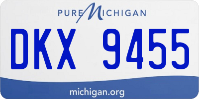 MI license plate DKX9455