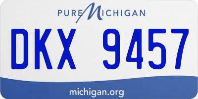 MI license plate DKX9457