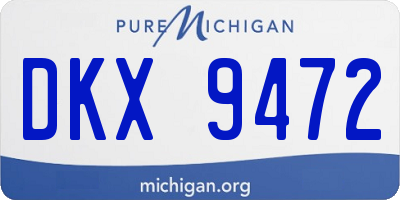 MI license plate DKX9472