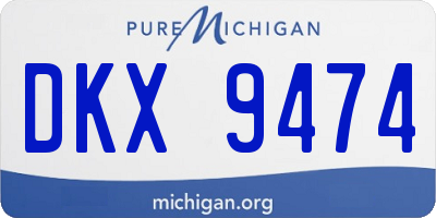 MI license plate DKX9474