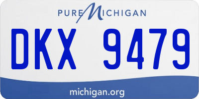 MI license plate DKX9479