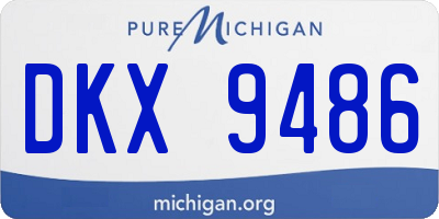 MI license plate DKX9486