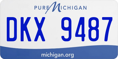 MI license plate DKX9487