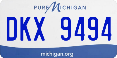 MI license plate DKX9494