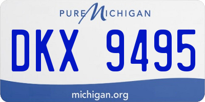 MI license plate DKX9495