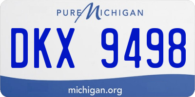 MI license plate DKX9498