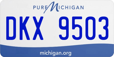 MI license plate DKX9503