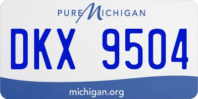 MI license plate DKX9504