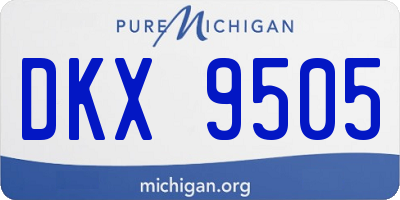 MI license plate DKX9505