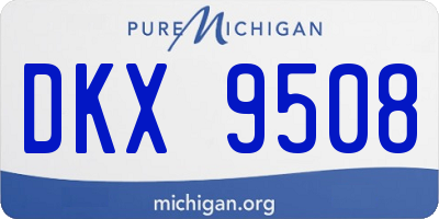 MI license plate DKX9508