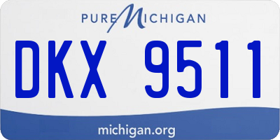 MI license plate DKX9511