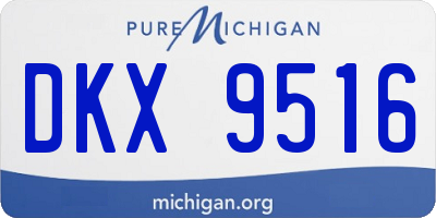 MI license plate DKX9516