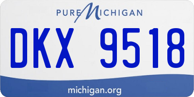 MI license plate DKX9518