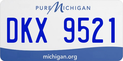 MI license plate DKX9521