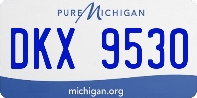 MI license plate DKX9530