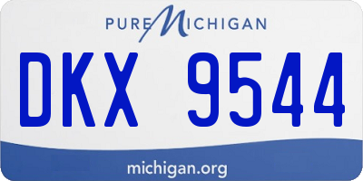 MI license plate DKX9544