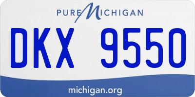 MI license plate DKX9550