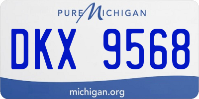 MI license plate DKX9568