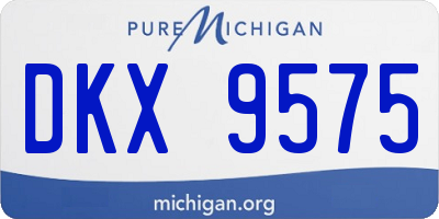 MI license plate DKX9575
