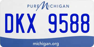 MI license plate DKX9588