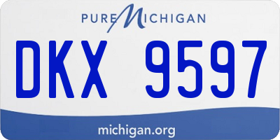 MI license plate DKX9597