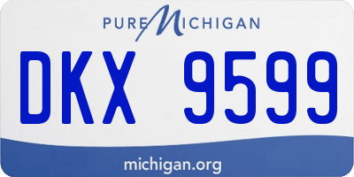 MI license plate DKX9599