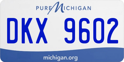 MI license plate DKX9602