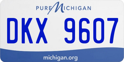 MI license plate DKX9607