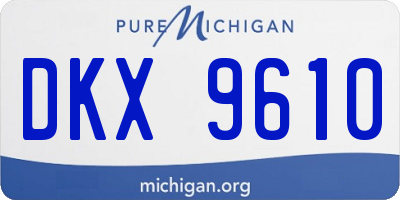 MI license plate DKX9610