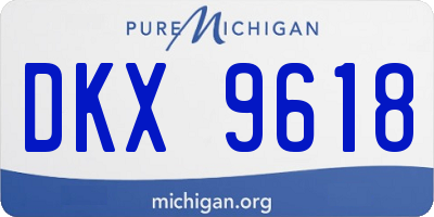 MI license plate DKX9618