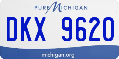 MI license plate DKX9620