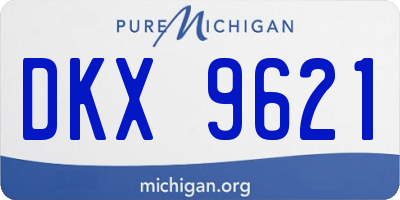 MI license plate DKX9621