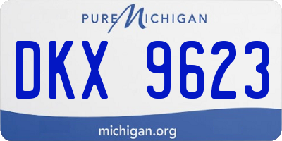 MI license plate DKX9623