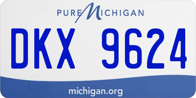 MI license plate DKX9624