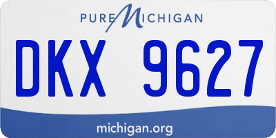 MI license plate DKX9627