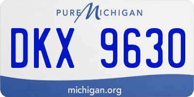 MI license plate DKX9630