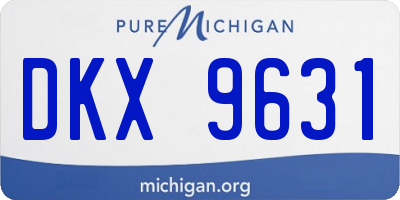 MI license plate DKX9631