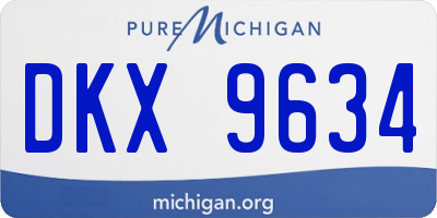MI license plate DKX9634