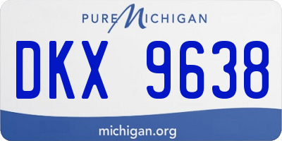 MI license plate DKX9638