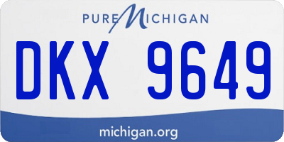 MI license plate DKX9649